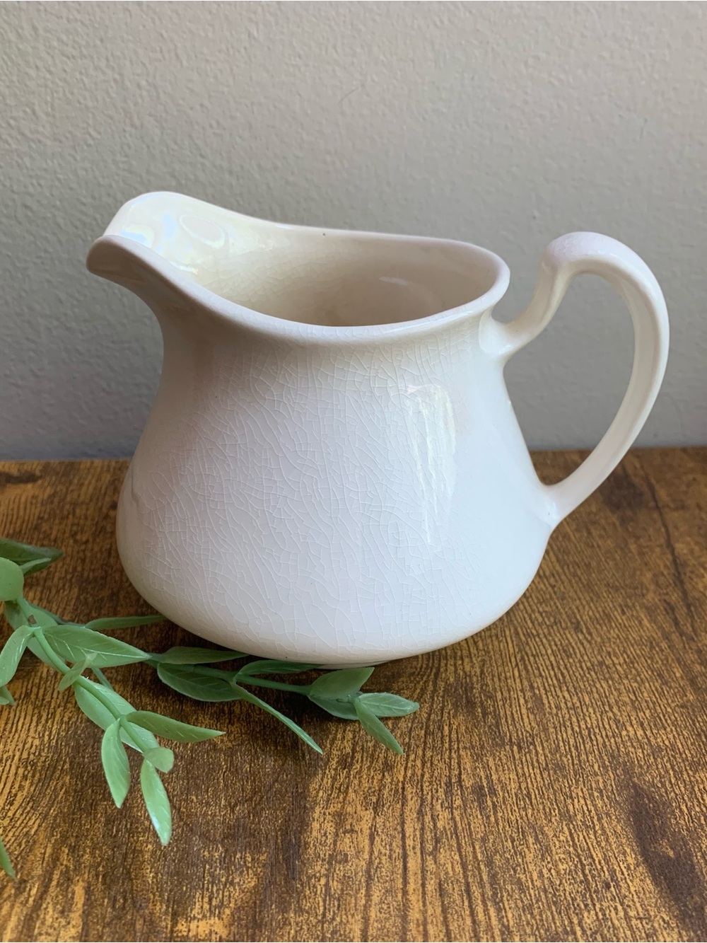 Homer Laughlin White Ceramic Piece Antique Vintage Creamer